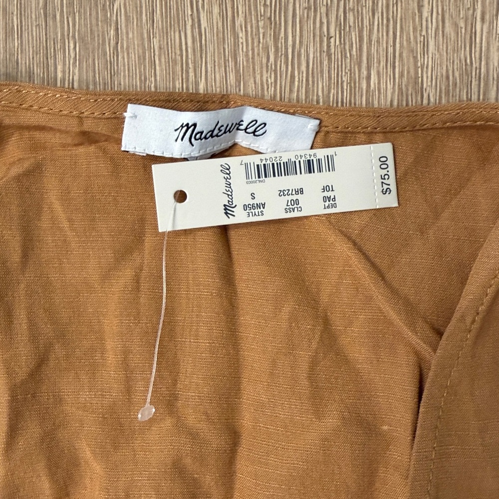 NWT Madewell Wrap Top - Picture 2 of 4